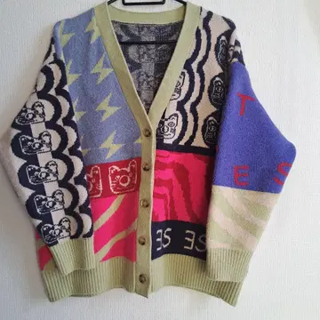 ELFSACK 멀티 컬러 그래픽 가디건