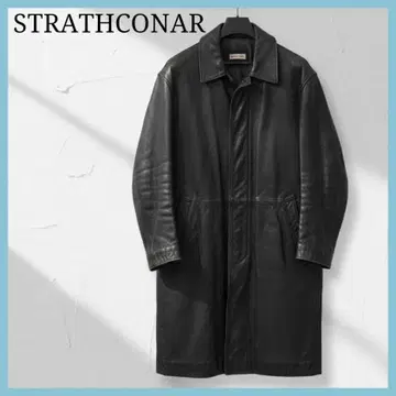 STRATHCONAR 소가죽 빈티지 가죽 자켓 블랙 한국제