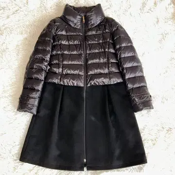 멜베이유방트 캐시미어 100% 절개 롱 다운 코트 L