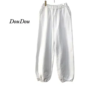 DouDou 쭈리 스웨트 팬츠 화이트 DouDou