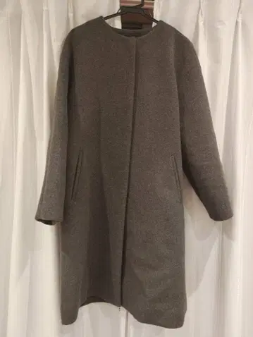 온워드 ANY 울 블렌드 노카라 코트 여성용 그레이