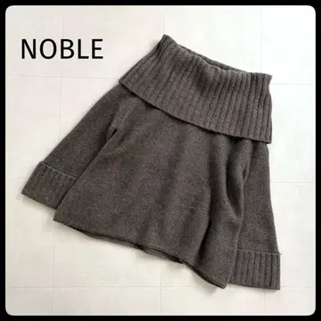 NOBLE 노블 YAK 터틀 니트 브라운 야크 100%