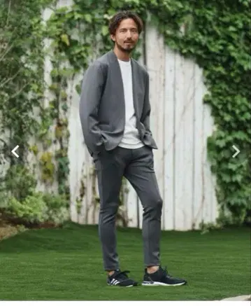 [ CAMBIO) ] 릴랙스 분또 노카라 자켓 & 팬츠 셋업 M