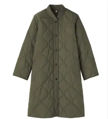 무인양품 포근한 솜 퀼팅 코트 카키 그린 XL