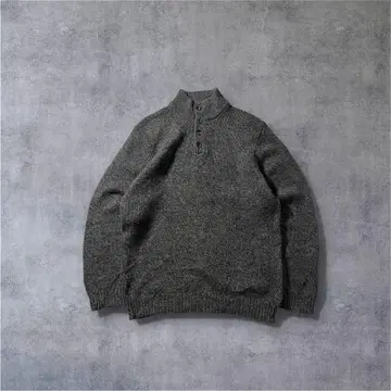 L.L.Bean 헨리넥 니트 멜란지 그레이 XL 상당 램스울