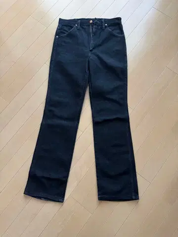 Wrangler 블랙 스트레이트 데님