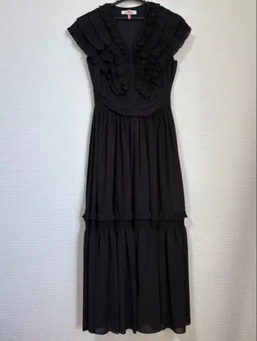 L'AUBE BLANC 플리츠 컬러 시폰 드레스