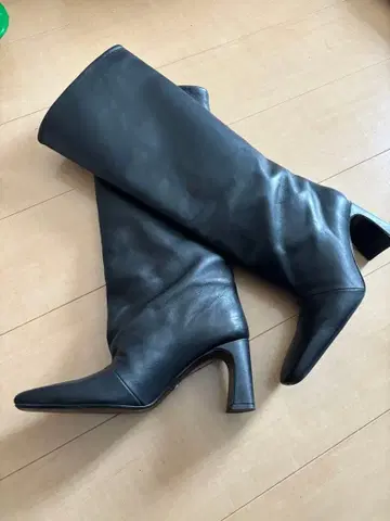 ZARA 가죽 하이힐 부츠 블랙 37