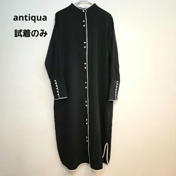 시착만 한 상품 antiqua 안티카 긴팔 블랙 롱 원피스