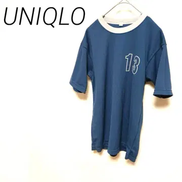 UNIQLO 파란색 T셔츠 번호 13 프린트 S 캐주얼
