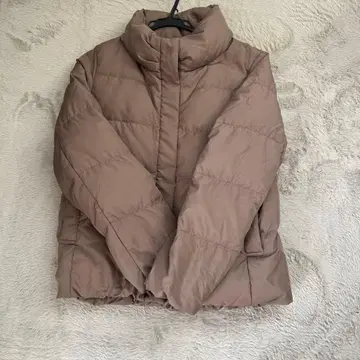 anySiS 브라운 다운 자켓 후드 부착