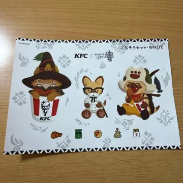 인게임 코드 포함 KFC 몬스터 헌터 스티커 세트
