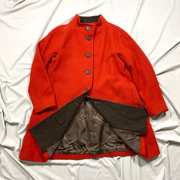 매킨토시 런던 스탠드 칼라 코트 선명한 빨간색 코트 이탈리아제 원단