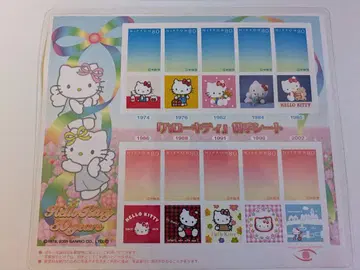 [ 미사용 ] 키티 30주년 우표 시트