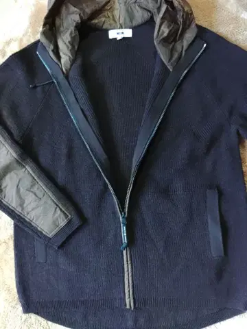 JOSEPH ABBOUD 후드 부착 브라운 니트 L