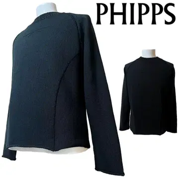 [ 새상품급 ] PHIPPS 짜임 절개 크루 넥 니트 [ S ]
