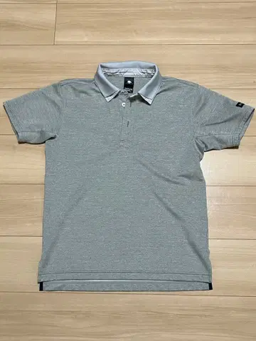 DESCENTE 데상트 반팔 그레이 스트라이프 옷깃 피케 셔츠 남성용 M