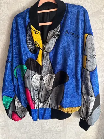 피카소풍 아트 봄버 자켓