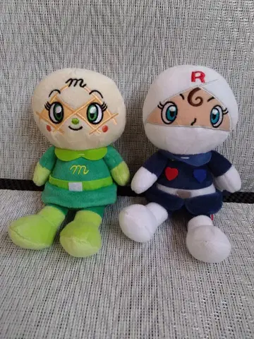 호빵맨 프리치이 콩 봉제 인형 2종 세트