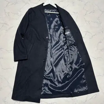 새상품급 레어 쉽스 SHIPS 노카라 체스터 코트 네이비 S