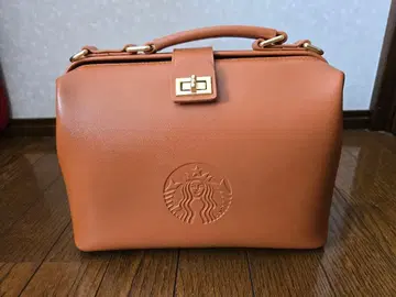 스타벅스 골드 회원 한정판 가죽제품 브라운 핸드백