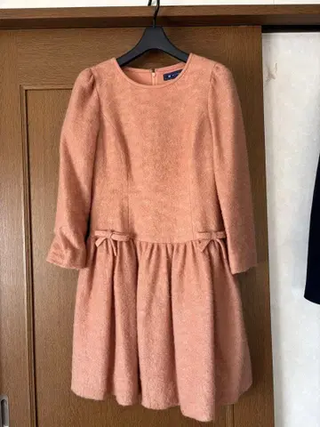 핑크 긴팔 플레어 원피스 38