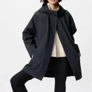 유니클로 UNIQLO 블록 테크 하프 코트 XL 블랙 새상품급 인기