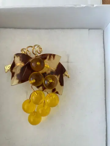 플라워 님 참고 포도 디자인 브로치
