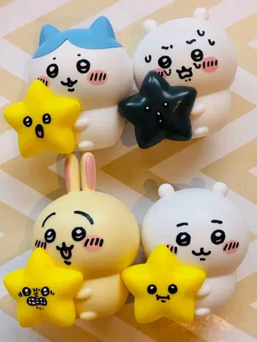 치이카와 별과 함께 라이트 토끼 하치와레 치이카와와 검은 별 레어 4점
