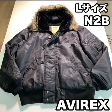 AVIREX N2B L 사이즈 플라이트 자켓 후드 부착 봄버 자켓
