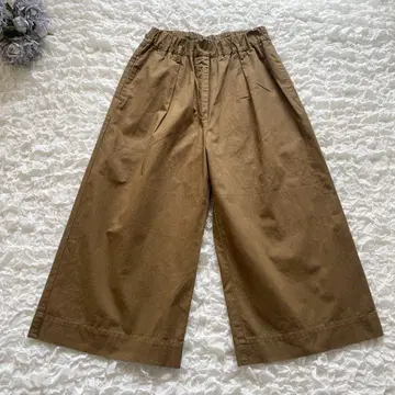 일본제 티그르브로칸테 턱 큐롯 와이드 팬츠 브라운