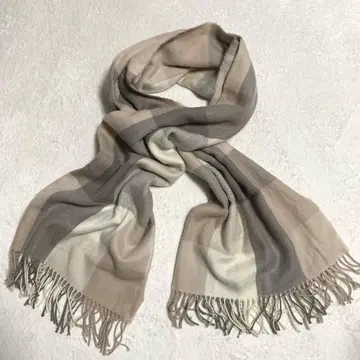 대형 블록 체크 스톨 머플러 뉘앙스 컬러 베이지 핑크 등