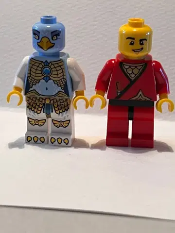 LEGO 미니 피규어 세트 블루 화이트 백조와 빨간색 캐릭터