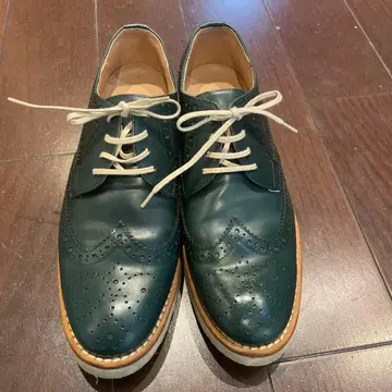 FABIO RUSCONI 다크 그린 옥스퍼드 슈즈
