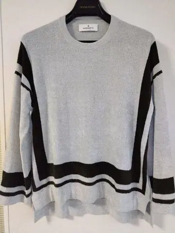 MORABITO 그레이 블랙 스트라이프 니트