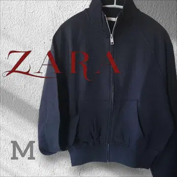 [미사용 새상품] ZARA 자라 맨투맨 지퍼 자켓 블랙 M