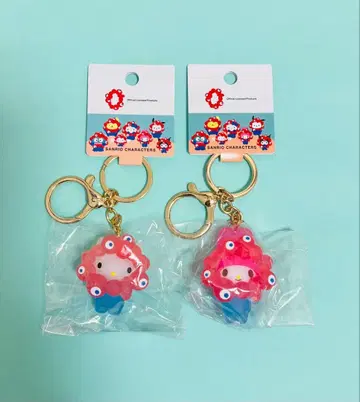 산리오 미야쿠미야쿠 변신 입체 마스코트 클리어 컬러 키링
