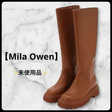 [ 미사용 ] Mila Owen 인힐 트랙 밑창 자키 부츠