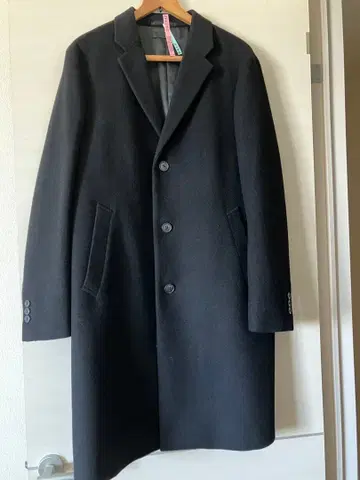 체스터 코트 남성용 울 캐시미어 블랙 유니클로