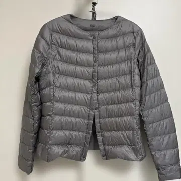 UNIQLO 울트라 라이트 다운 수납 봉투 포함 여성용 M 그레이