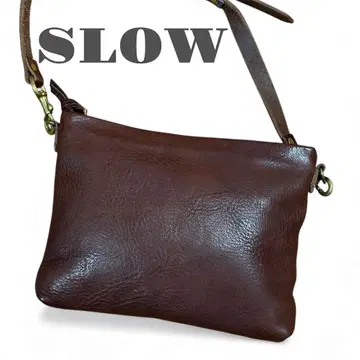 컨디션 최상 SLOW 브라운 올 가죽 숄더백