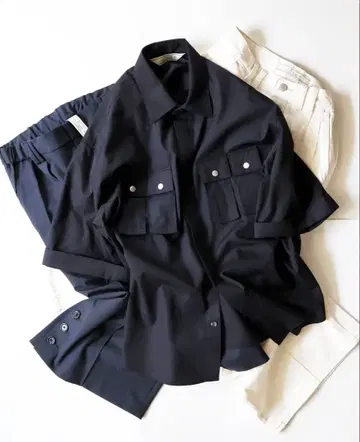 GU x rokh 콜라보 3종 세트 셔츠 데님 크롭 팬츠 지유 로크