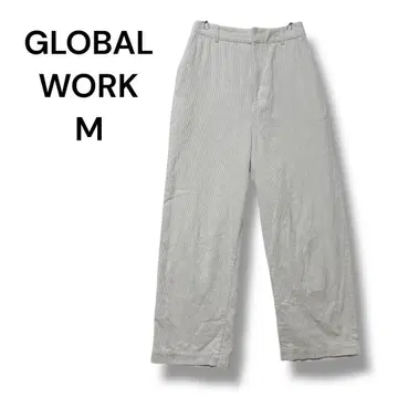 글로벌 워크 캐주얼 팬츠 코듀로이 M 아이보리