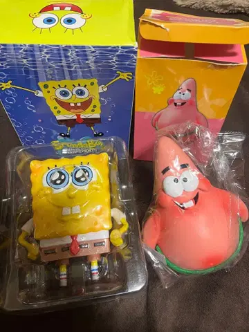 미사용 새상품! 스펀지밥 & 패트릭 피규어 세트