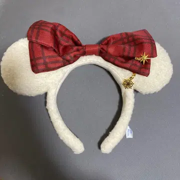미키 귀 머리띠 스노우맨 디자인