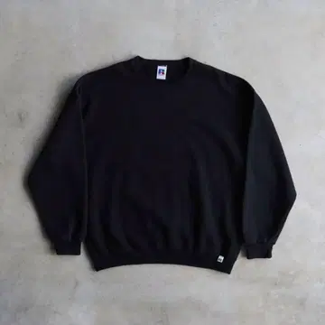 90s RUSSELL 러셀 무지 맨투맨 블랙 XL 빈티지