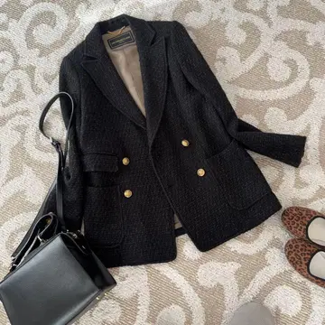 Deuxieme Classe 트위드 테일러드 자켓 38 사이즈