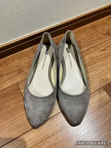 오리엔탈 트래픽 그레이 스웨이드 펌프스 로우힐