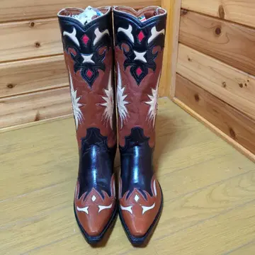 가죽 웨스턴 부츠 브라운 블랙