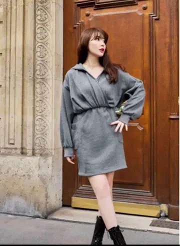 cache-coeur 후디 드레스 블랙 S